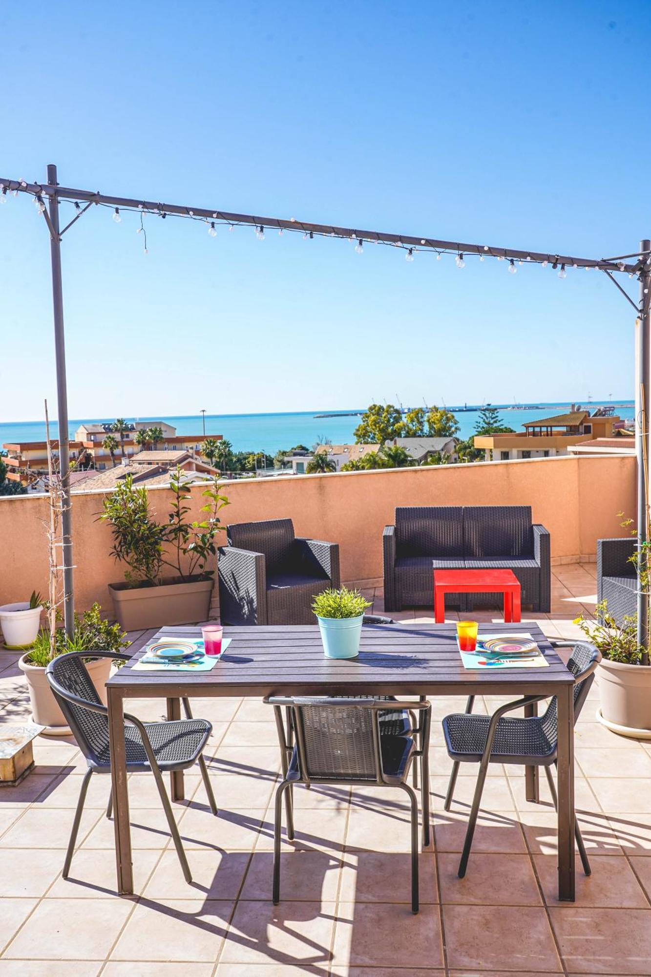 Attico Terrazza Cielomare Seaview Appartement Pozzallo Buitenkant foto