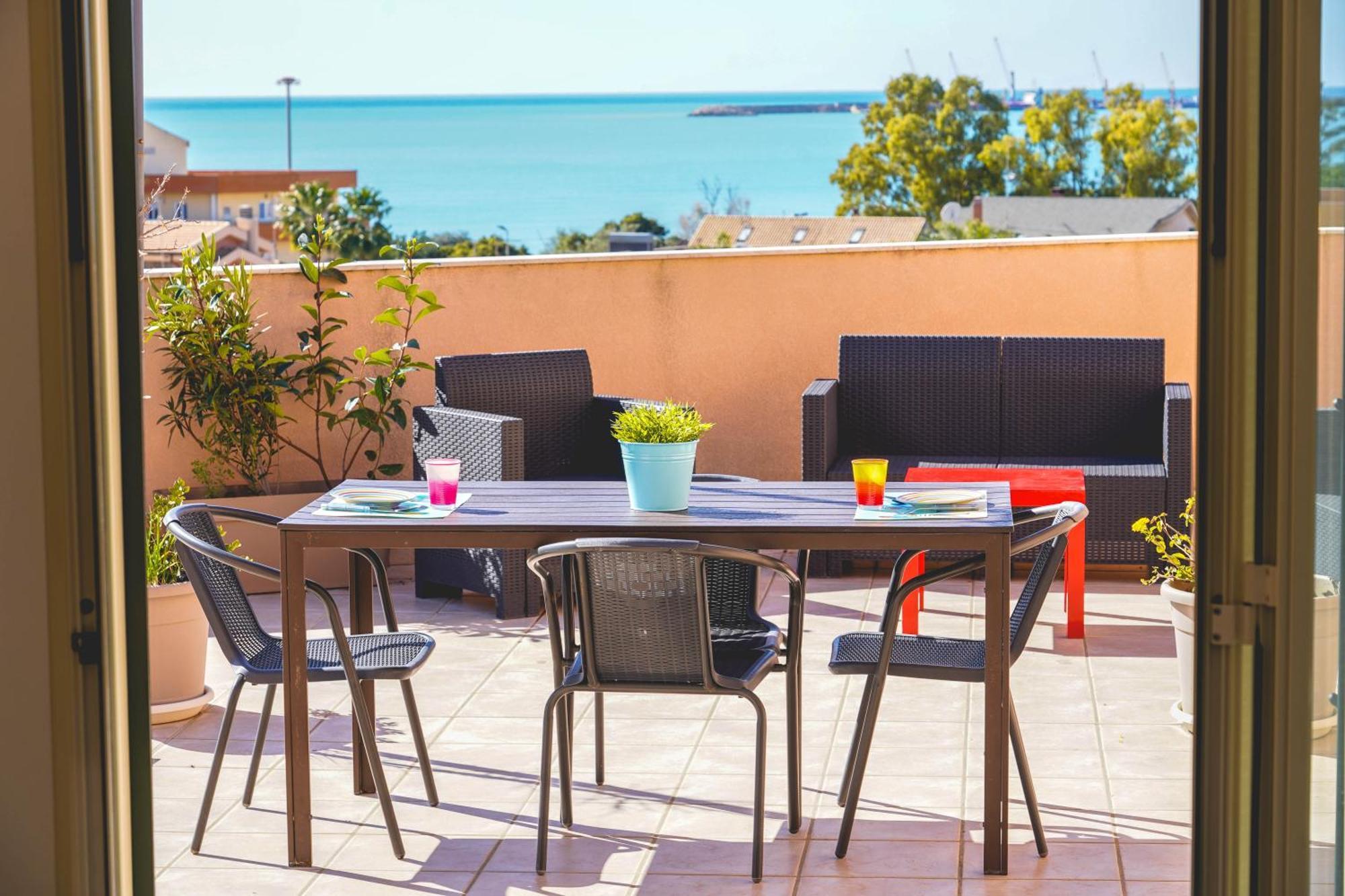 Attico Terrazza Cielomare Seaview Appartement Pozzallo Buitenkant foto
